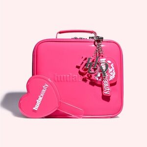 HUDA BEAUTY Hot Pink Makeup Set with Heart Mirror